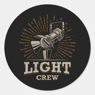 THEATER LIGHTING CREW Lighting Technician Stage Classic Round Sticker