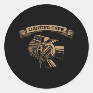THEATER LIGHTING CREW Lighting Technician Stage Classic Round Sticker
