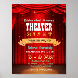 Theater Night event flyer poster
