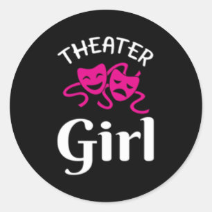Theater People Gif Theatre Classic Round Sticker
