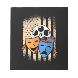 Theatre Actor America Flag Notepad