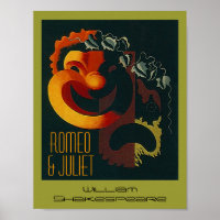 Theatre Arts Poster Romeo & and Juliet Shakespeare