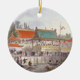Theatre at Tien-Sing, from 'China in a Series of V Ceramic Tree Decoration