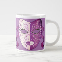 Theatre Calling Purple  Mask Jumbo Mug  20 oz