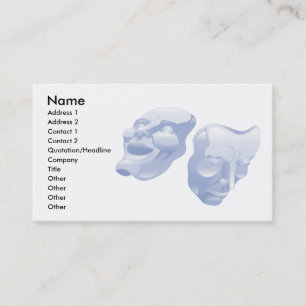 Theatre comedy and tragedy masks business cards