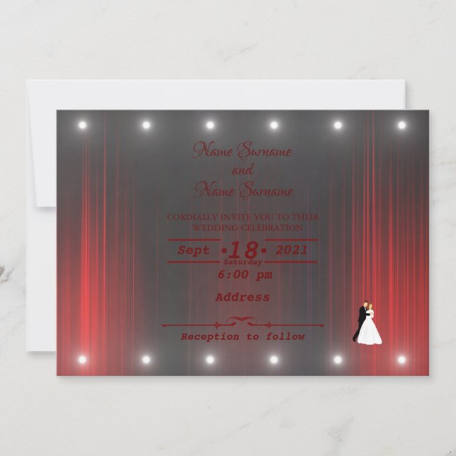 Theatre curtain invitation (Front)