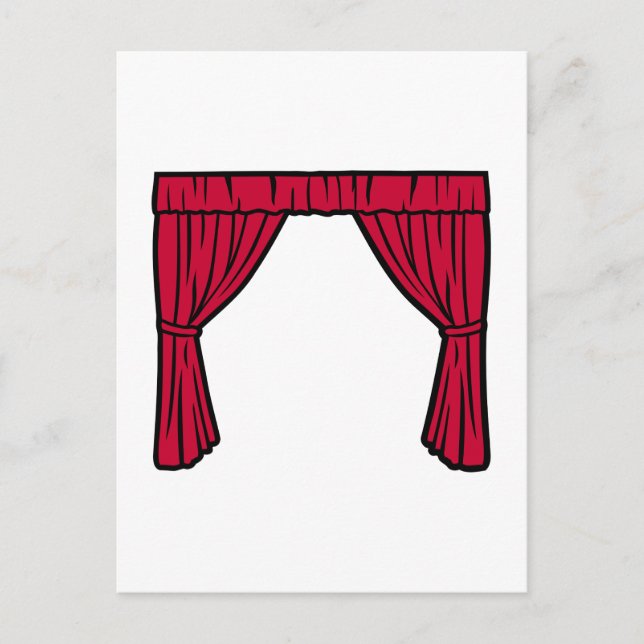 Theatre curtain postcard (Front)