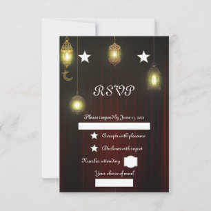 Theatre curtain RSVP card