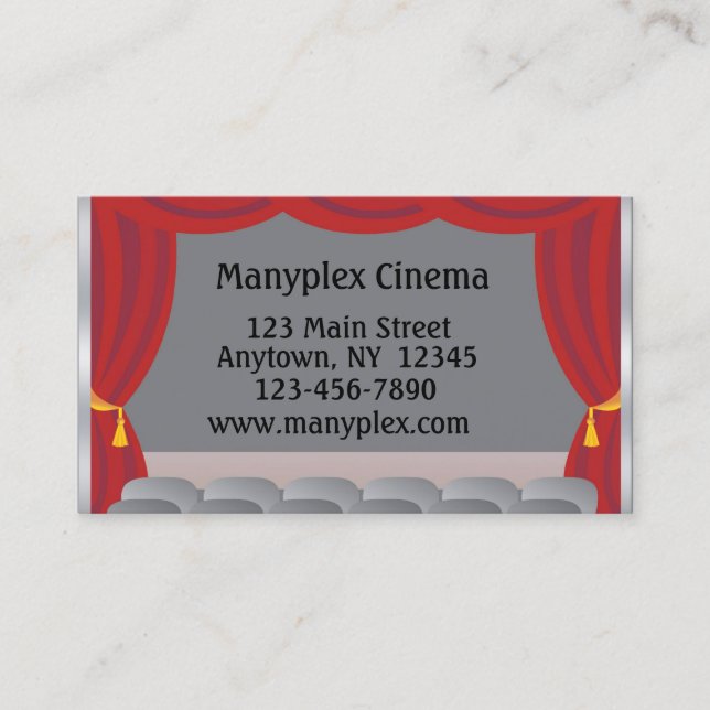 Theatre Curtains, Stage Business Card (Front)