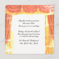 Theatre Curtains Wedding Invitation