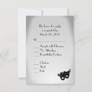 Theatre Design RSVP with Menu Choice