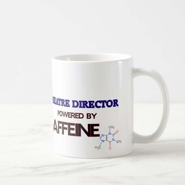 Theatre Director Powered by caffeine Coffee Mug (Right)