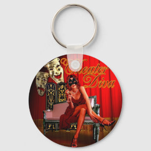 Theatre Diva Collage Key Ring