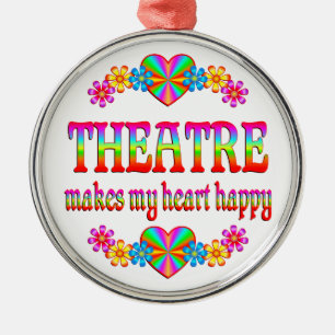 Theatre Heart Happy Metal Tree Decoration