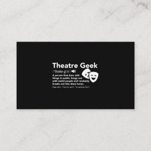 Theatre Is My Sport Musical Love Actor Acting Broa Business Card