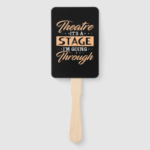 Theatre It Is A Stage Actor Are Going Through Hand Fan