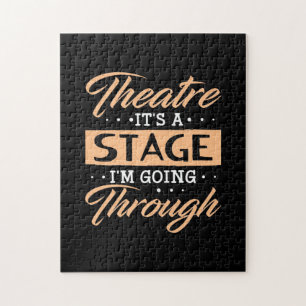 Theatre It Is A Stage Actor Are Going Through Jigsaw Puzzle