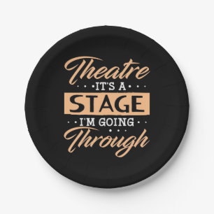 Theatre It Is A Stage Actor Are Going Through Paper Plate