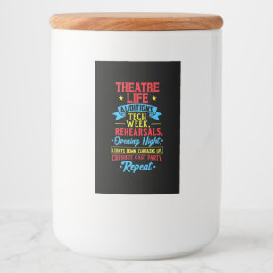Theatre Life For Actor Food Label