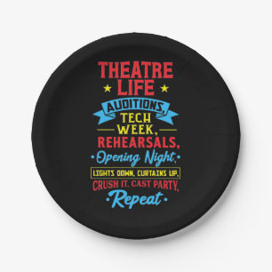 Theatre Life For Actor Paper Plate