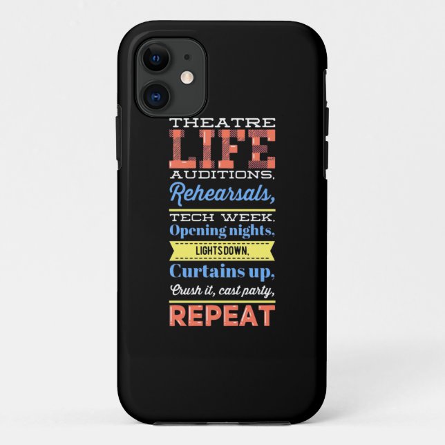 Theatre Life Repeat Case-Mate iPhone Case (Back)