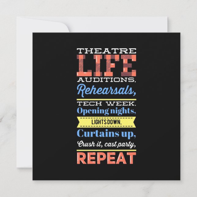 Theatre Life Repeat Invitation (Front)