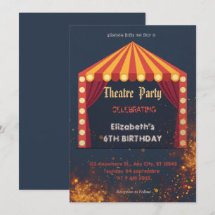 Theatre Marquee Party Invitation – Birthday invite