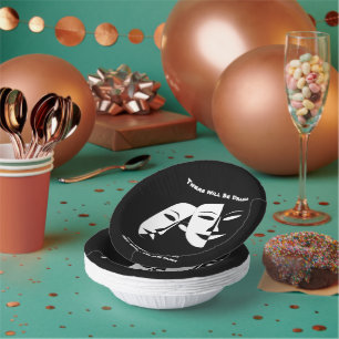 Theatre Mask Comedy Tragedy Black White Drama  Paper Plate