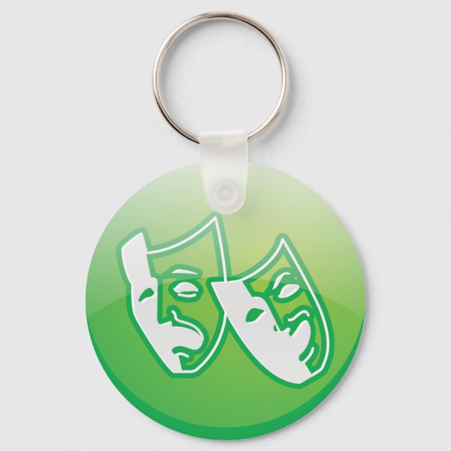 Theatre Mask Symbol Key Ring (Front)