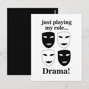 Theatre Mask Theatre Drama Arts Funny Postcard
