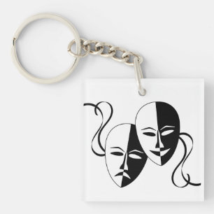 Theatre Masks Art Key Ring
