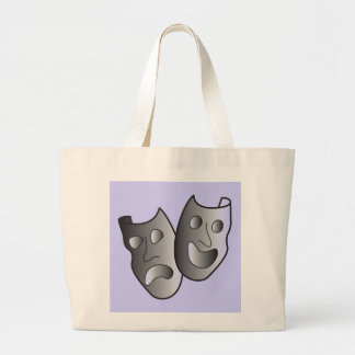 Theatre masks large tote bag