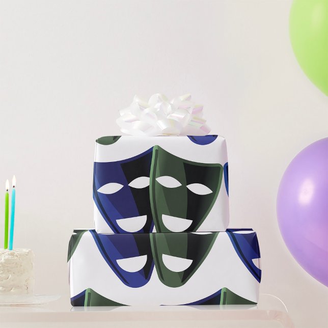 Theatre Masks Wrapping Paper (Creator Uploaded)