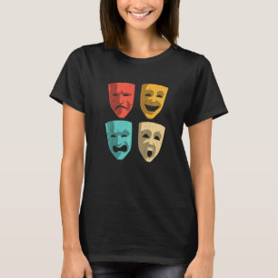 Theatre Men Women Theatre Masks Broadway Drama T-Shirt