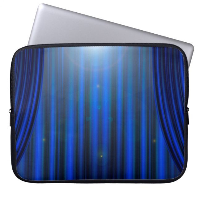 Theatre movie theater curtain strip laptop sleeve (Front)
