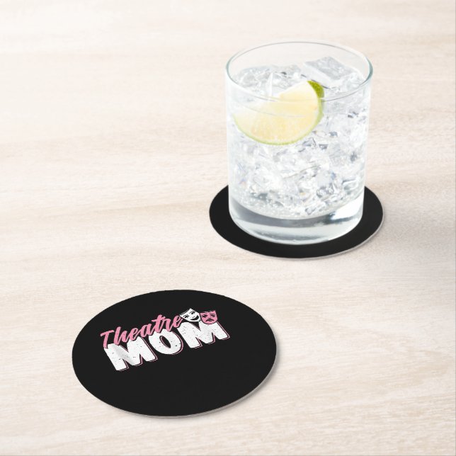 Theatre Mum | Acting Lovers Round Paper Coaster (Insitu)