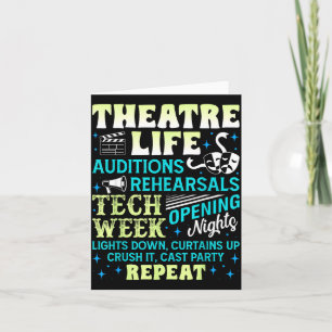 Theatre Nerd Actor Funny Musical Theater Geek Thes Card