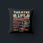 Theatre Nerd Actor Musical Theatre Life Auditions  Cushion<br><div class="desc">Tee shirt for lover of Theatre broadway musicals theatre drama league sport music applause showtune warned and comedy. For actor actress actresses dramatic friend singer dancer writer bound star kid leading ladys creative director geek and nerd. cant stop singing mask tragedy typography memorised song lyrics rehearsal auditions Great for all...</div>