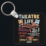 Theatre Nerd Actor Musical Theatre Life Auditions  Key Ring<br><div class="desc">Tee shirt for lover of Theatre broadway musicals theatre drama league sport music applause showtune warned and comedy. For actor actress actresses dramatic friend singer dancer writer bound star kid leading ladys creative director geek and nerd. cant stop singing mask tragedy typography memorised song lyrics rehearsal auditions Great for all...</div>