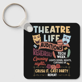 Theatre Nerd Actor Musical Theatre Life Auditions Key Ring