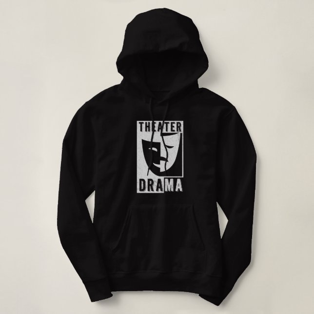 Theatre Nerd For Drama Actor and Actress Gift Mask Hoodie (Design Front)