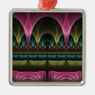 Theatre of Fantasy, Abstract Colourful Fractal Art Metal Tree Decoration