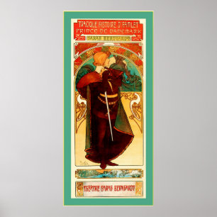 Theatre Sarah Bernhardt ~ Hamlet ~ Alphonse Mucha Poster