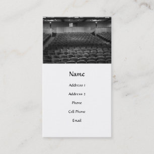 Theatre Seats Black White Business Card