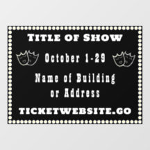 Theatre Show Advertisement Window Cling