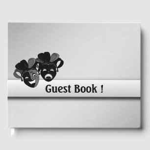 Theatre Silver Screen Masks Guest Book