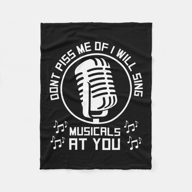 Theatre Singer Broadway Fleece Blanket (Front)