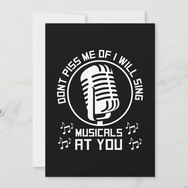 Theatre Singer Broadway Invitation (Front)