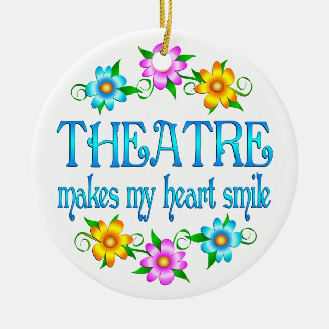 Theatre Smiles Ceramic Tree Decoration (Front)