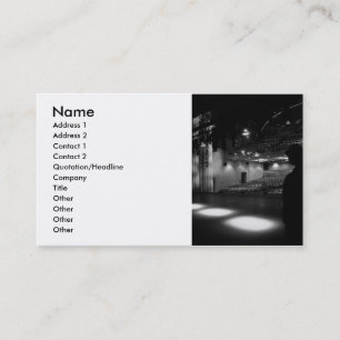 Theatre Stage Black White Photo Business Card